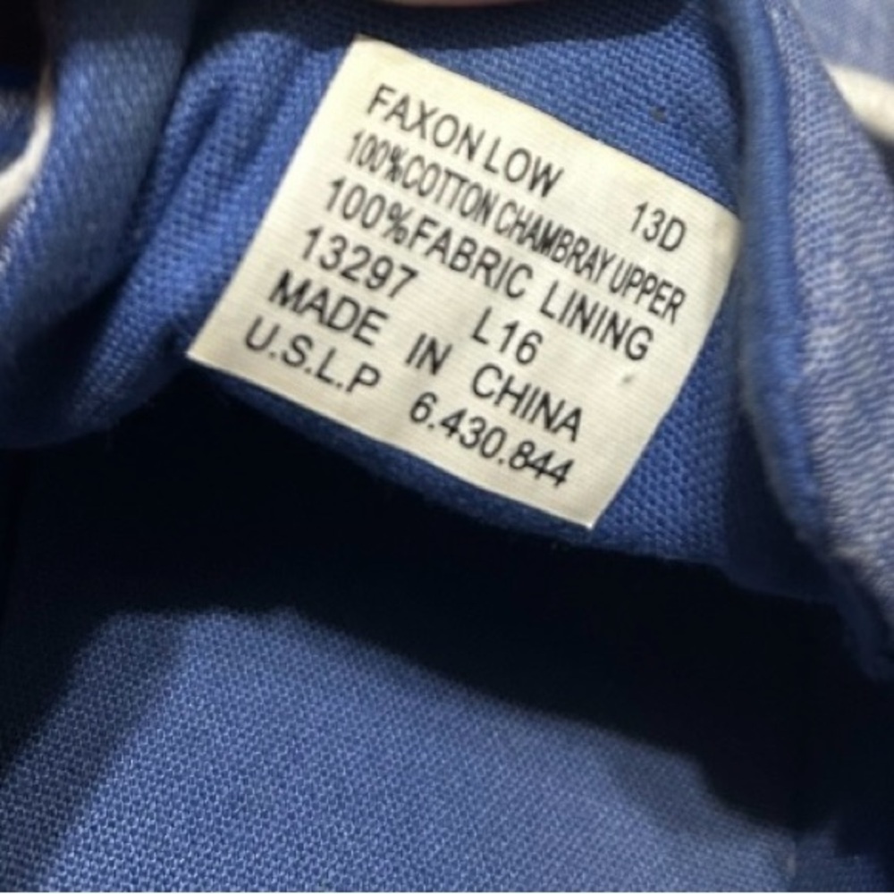 Ralph Lauren Blue Cream Sneakers Casual Comfort(Faxon low) - Picture 14 of 15
